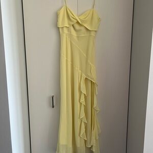 Elegant Yellow Women's Dress